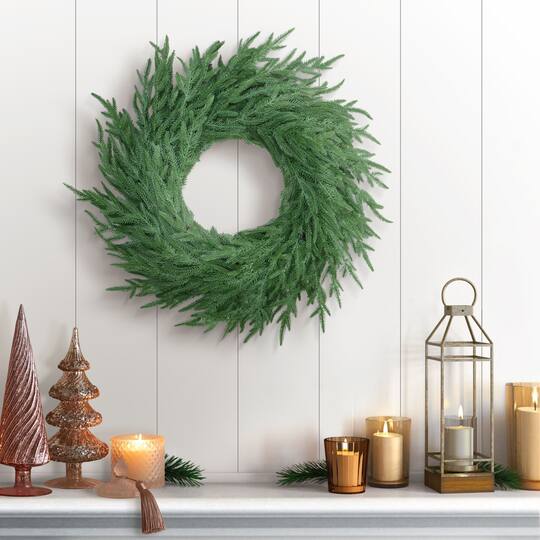 24" Soft Pine Artificial Christmas Wreath